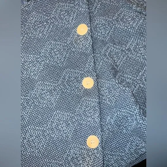 ZARA Trf Puffed Sleeve Blue Blazer Style Top Size Medium EUC - Picture 2 of 8